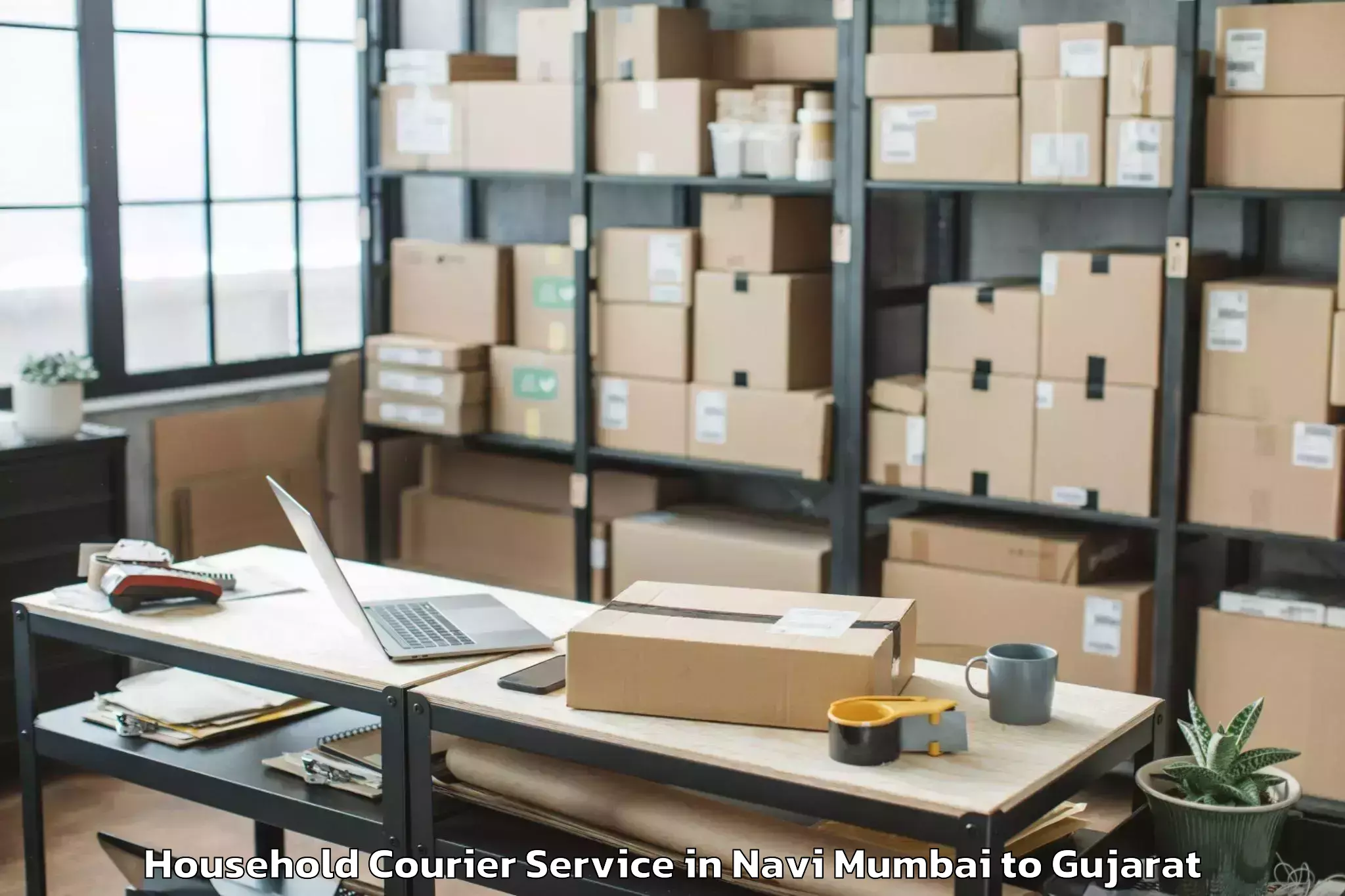 Reliable Navi Mumbai to Kandla Port Household Courier